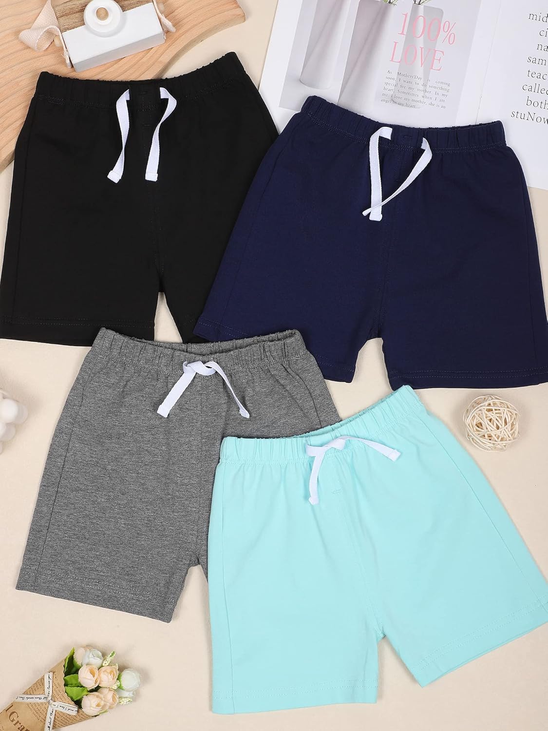 Resinta - Soft Baby Shorts - 4-Piece Set