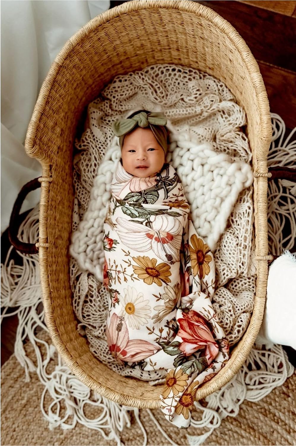 Organic Cotton Swaddle Blanket Headband