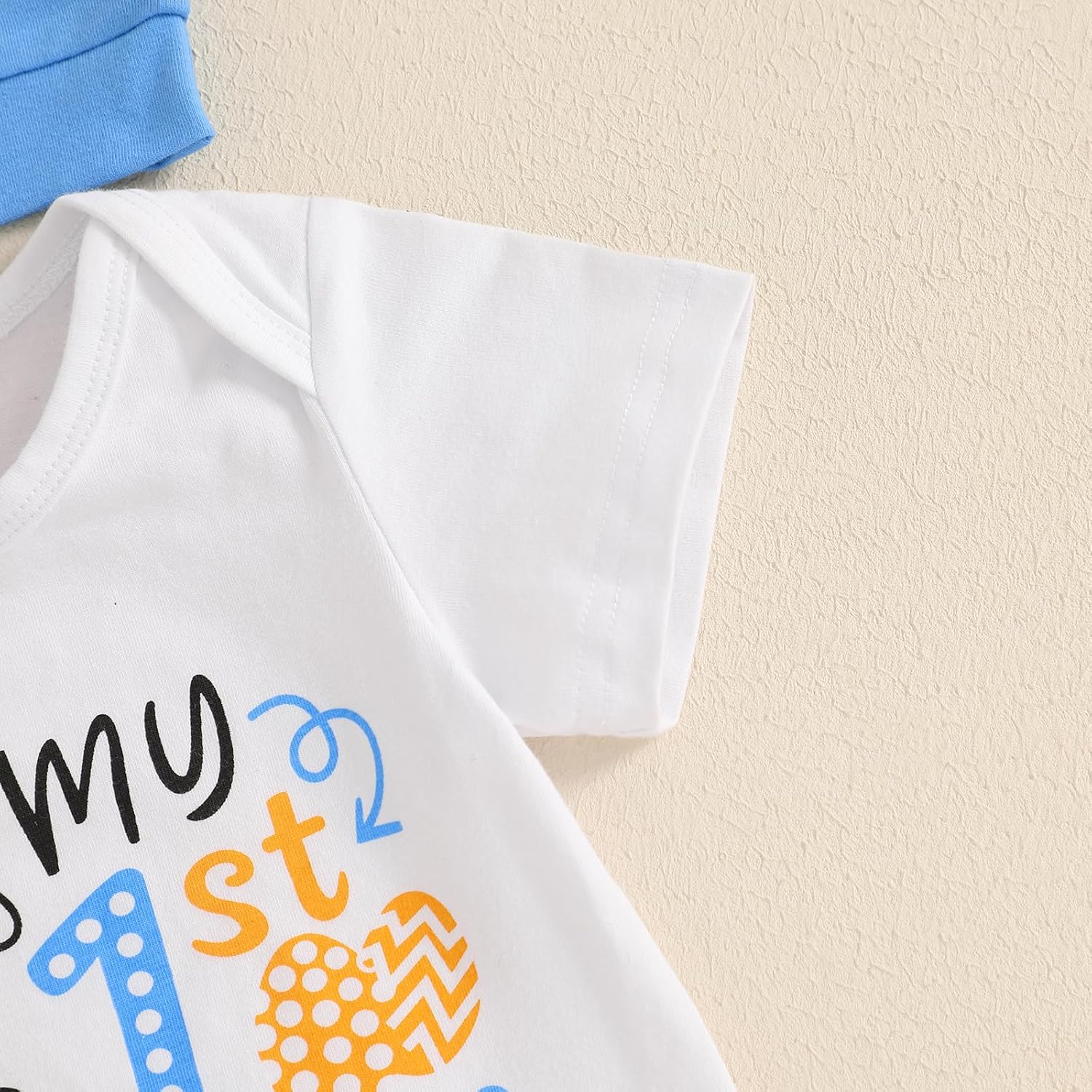 Easter Baby Boys Wall-E Carrot Letter Print Romper Set