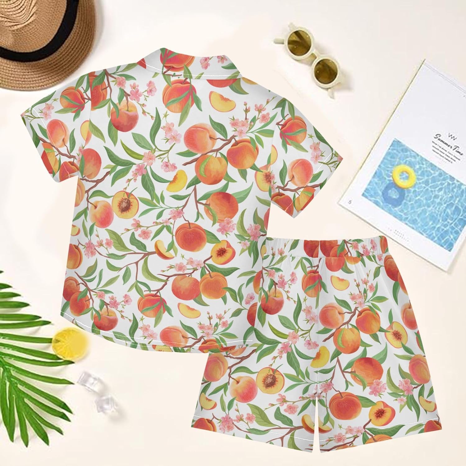 Visesunny Toddler Boys Beach Shirts Set
