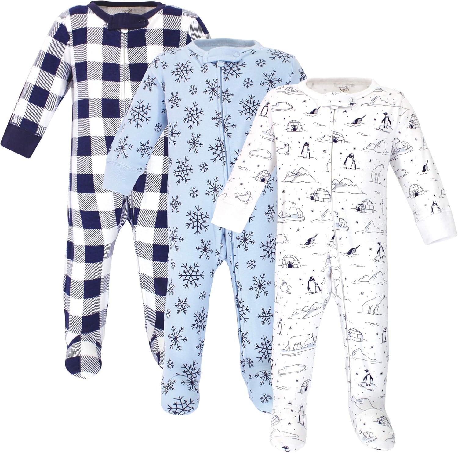 Touched by Nature Baby Girls Organic Cotton Sleep and Play Set 1
