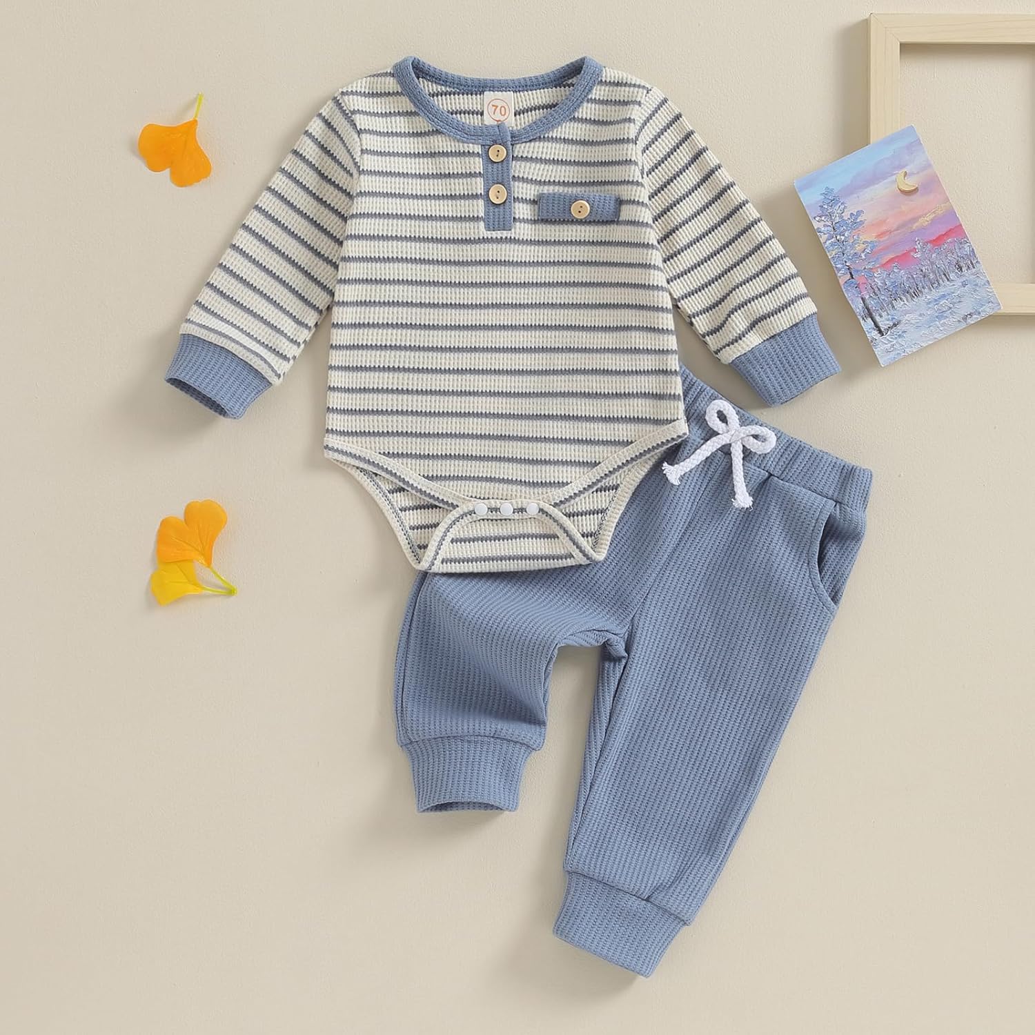 Newborn Boys Romper Set for Fall Winter