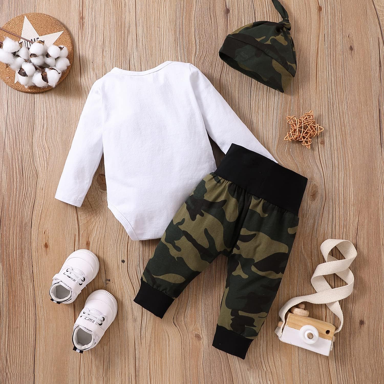 Camou Romper Set Camouflage Style Super Comfy Perfect for Newborn
