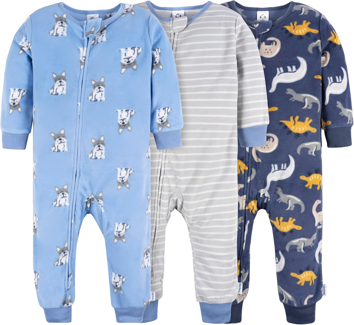 Gerber Baby Boys flame resistant fleece pajamas 3-pack