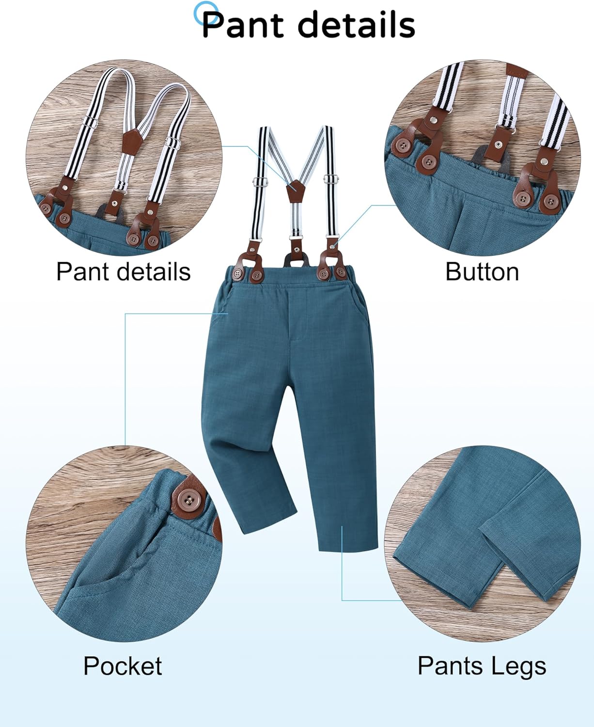 YALLET Toddler Formal OutfitComfortable Formal DressGentleman Style