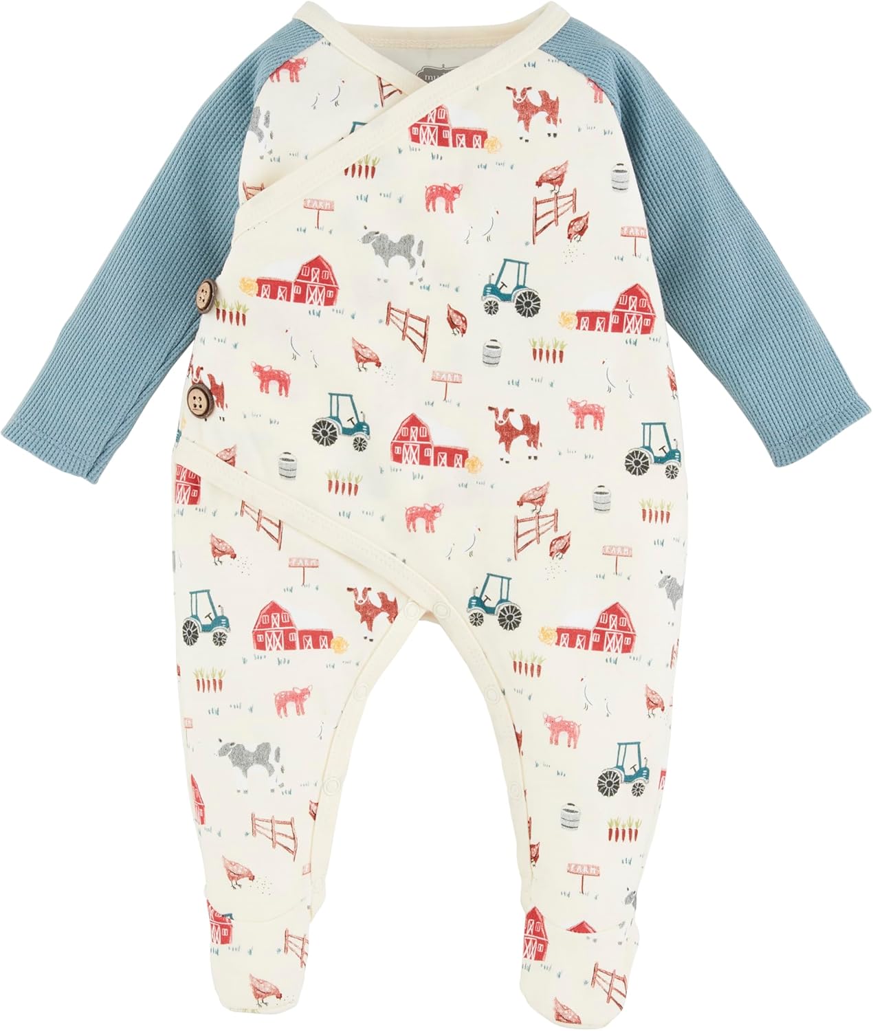 Mud Pie Boys Baby Farm Sleeper Cozy Stylish