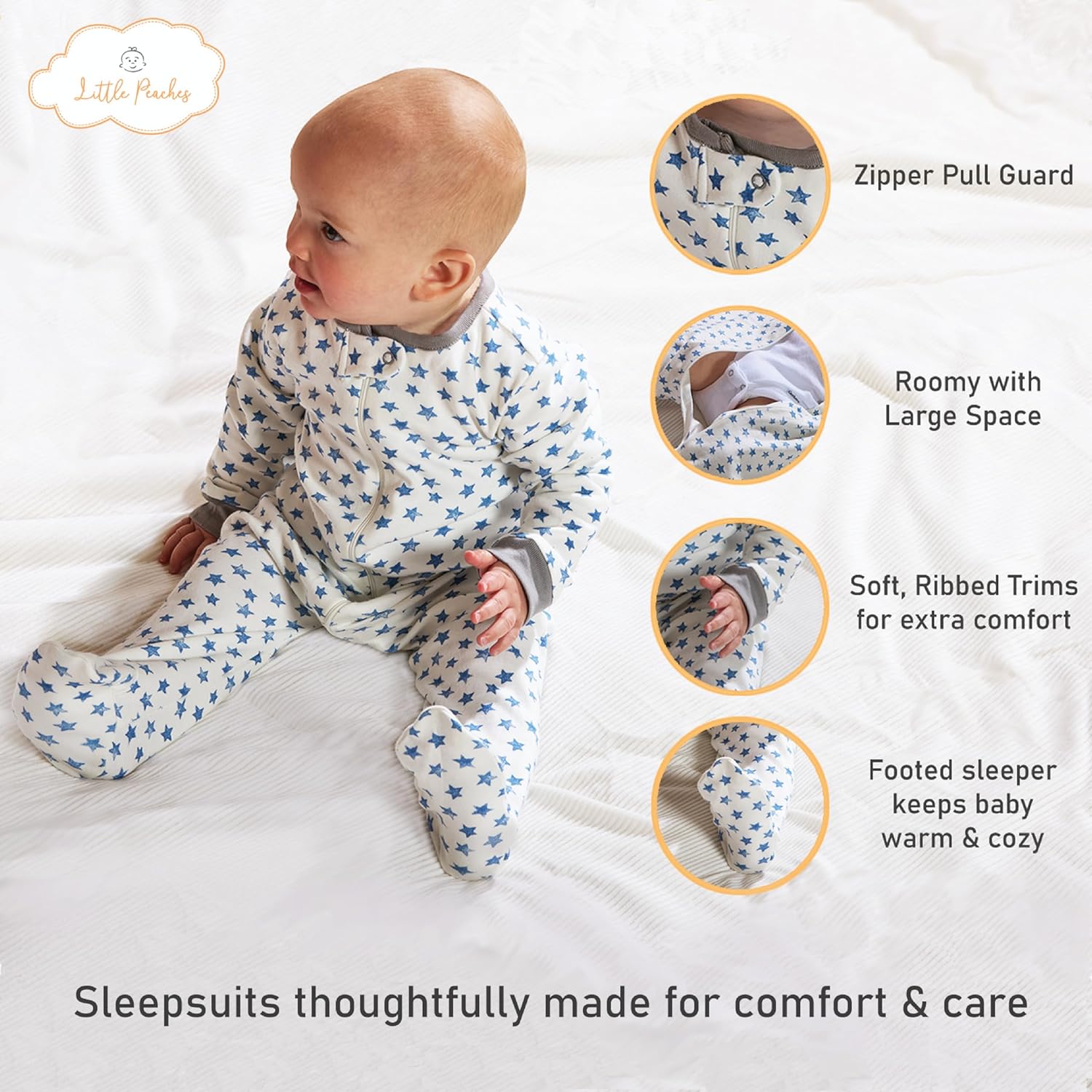 Little Peaches 4-Piece Sleepwear Set for Boy