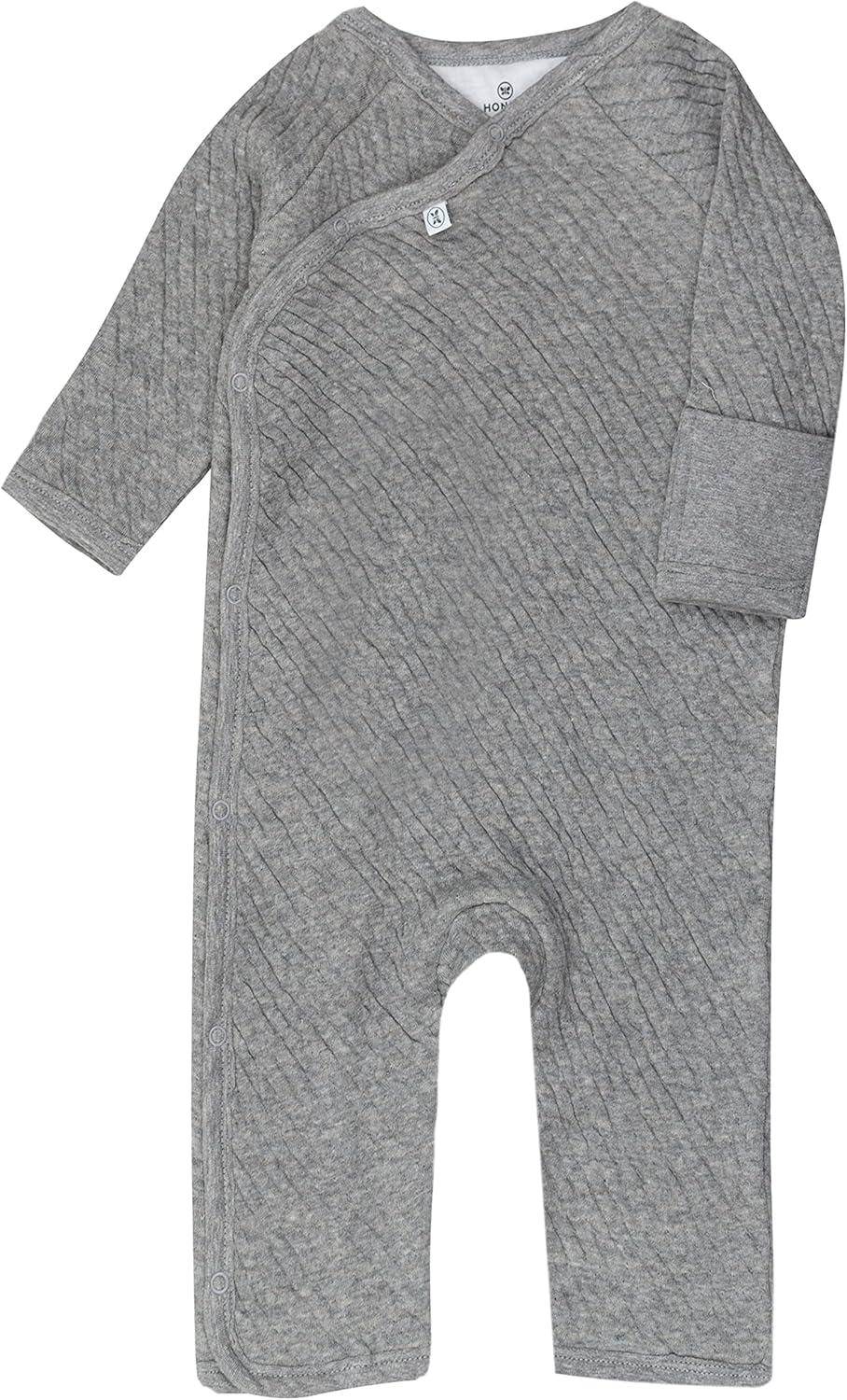 Organic Cotton Romper Perfect for Baby Gray Heather Cradle to Carseat