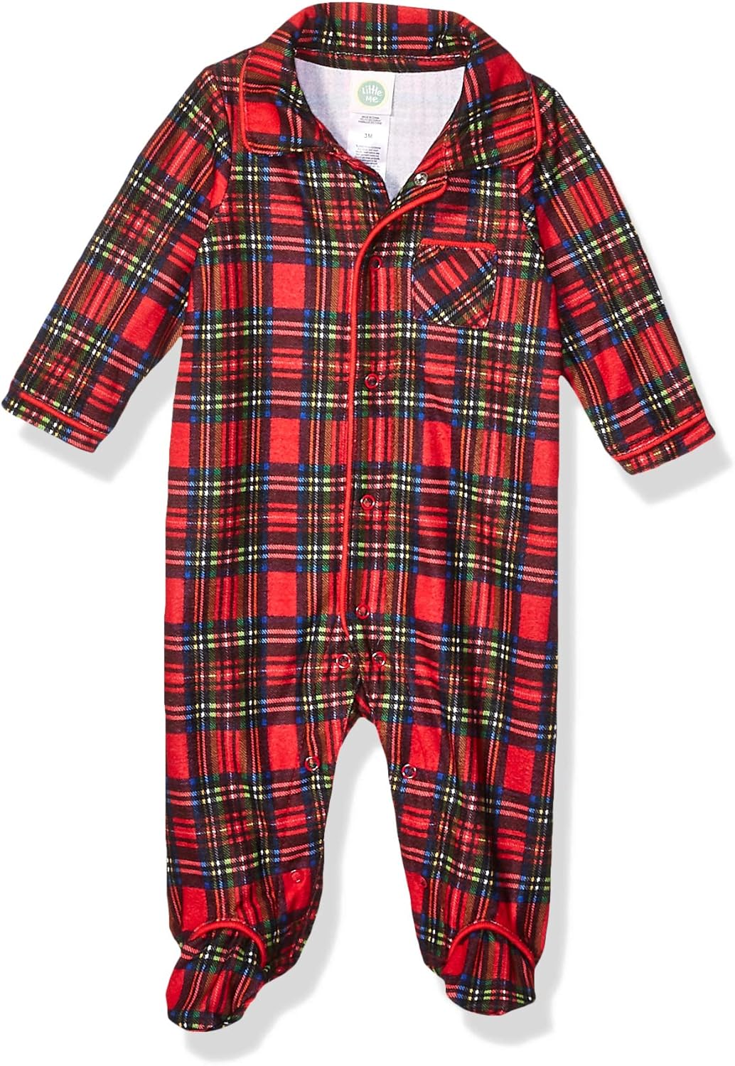 Little Me baby-boys Xmas Plaid Pajamas 1