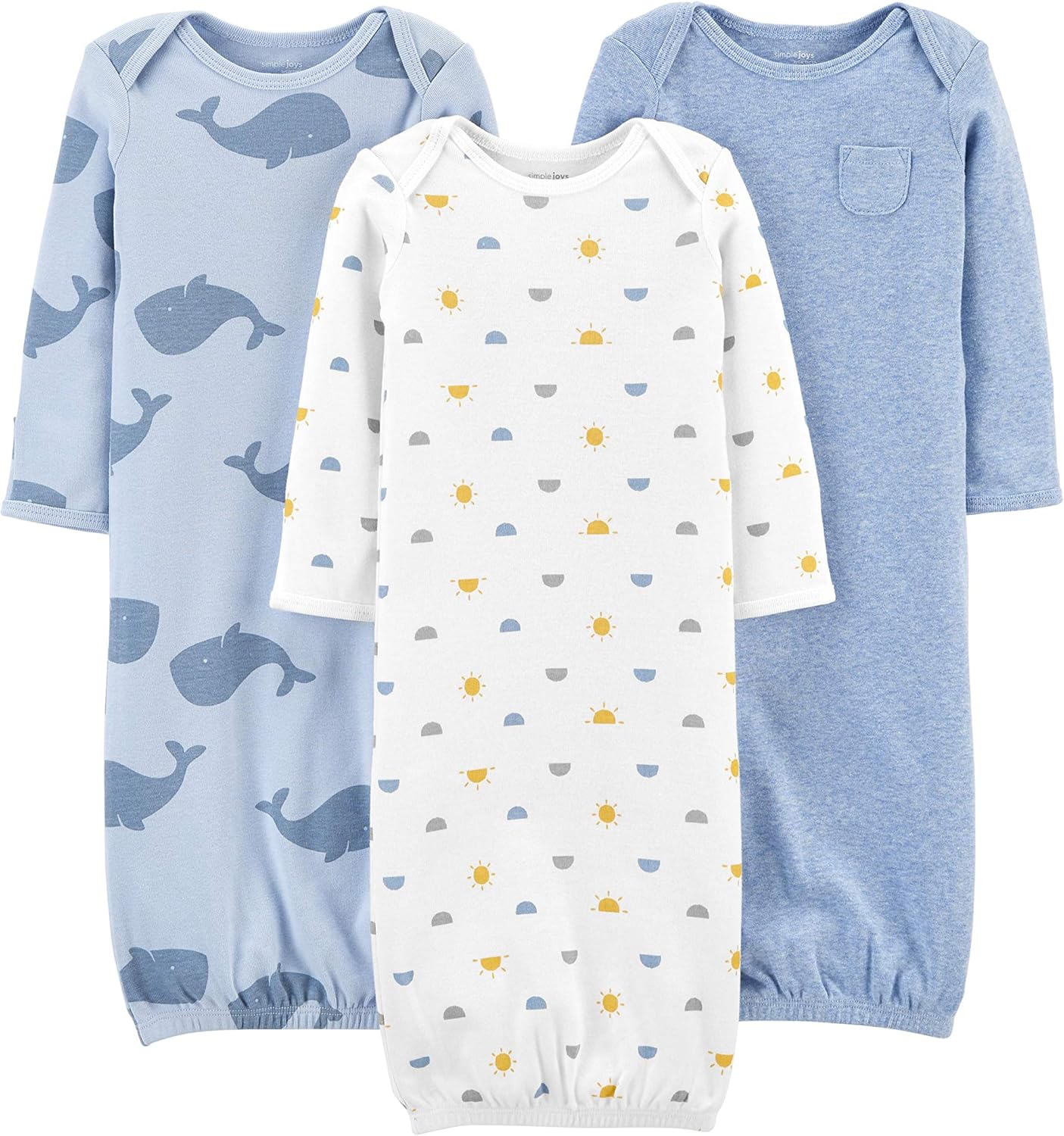 Simple Joys by Carters Baby Boys Cotton Sleeper Gown Pack of 3