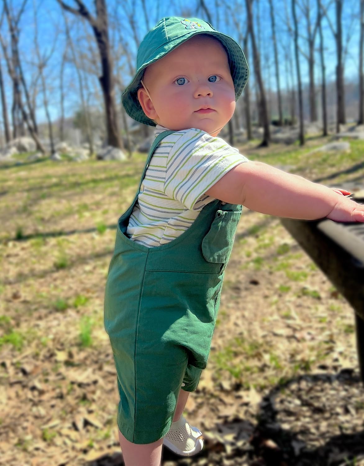 Volunboy Baby Summer Comfort Overalls Dinosaur PRINT romper for Boys