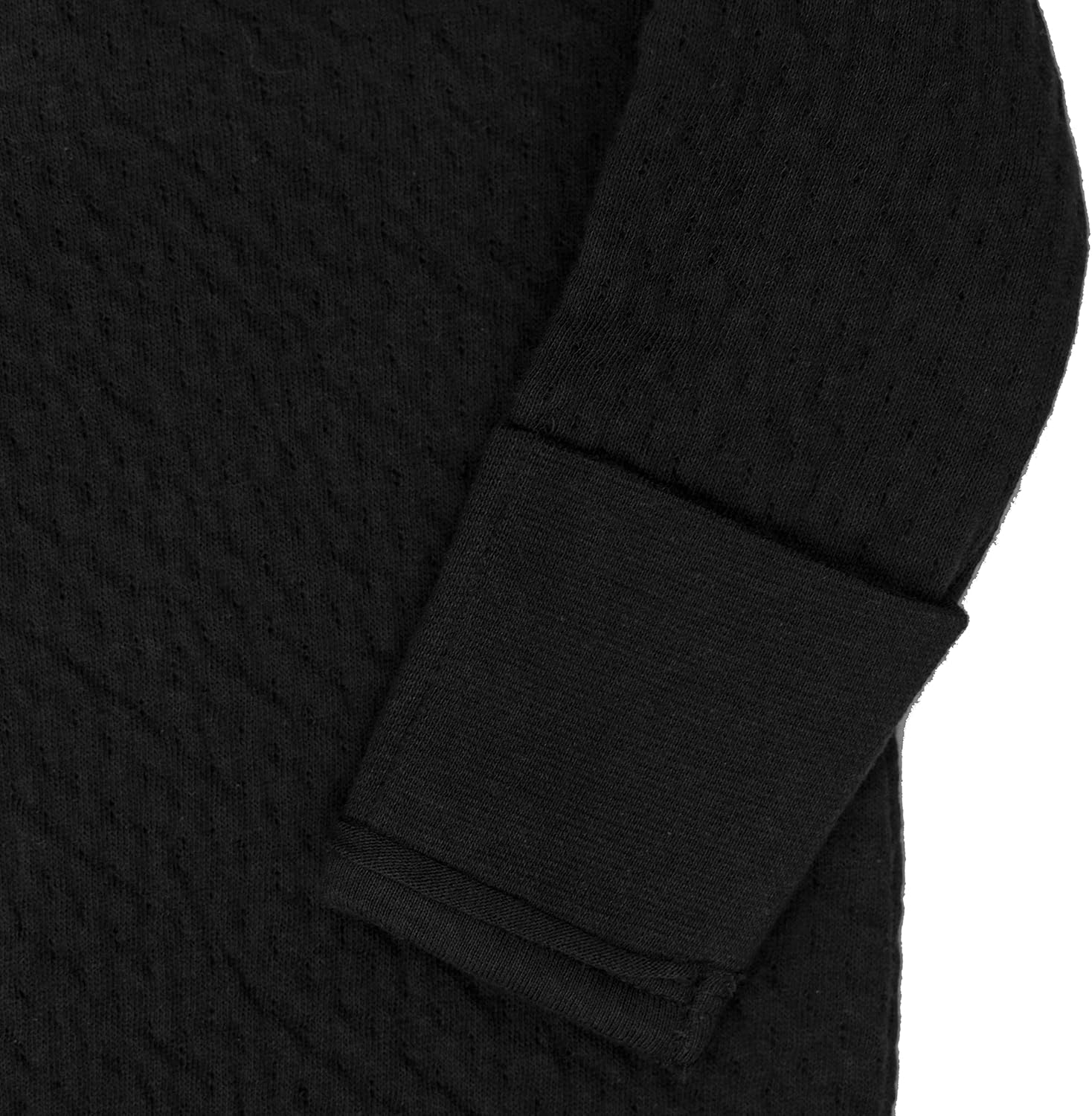 HonestBaby Organic Cotton Matelasse Kimono Coverall Black