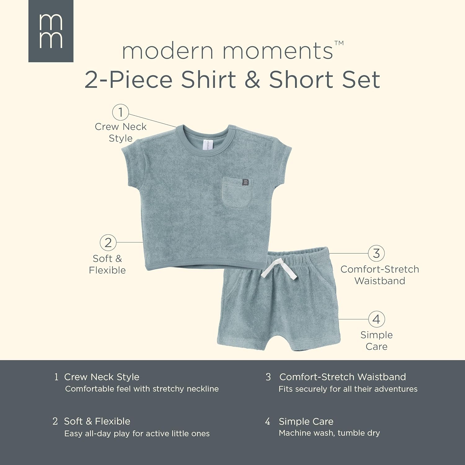 Modern Moments by Gerber Baby Boys 2-Piece Terry Set