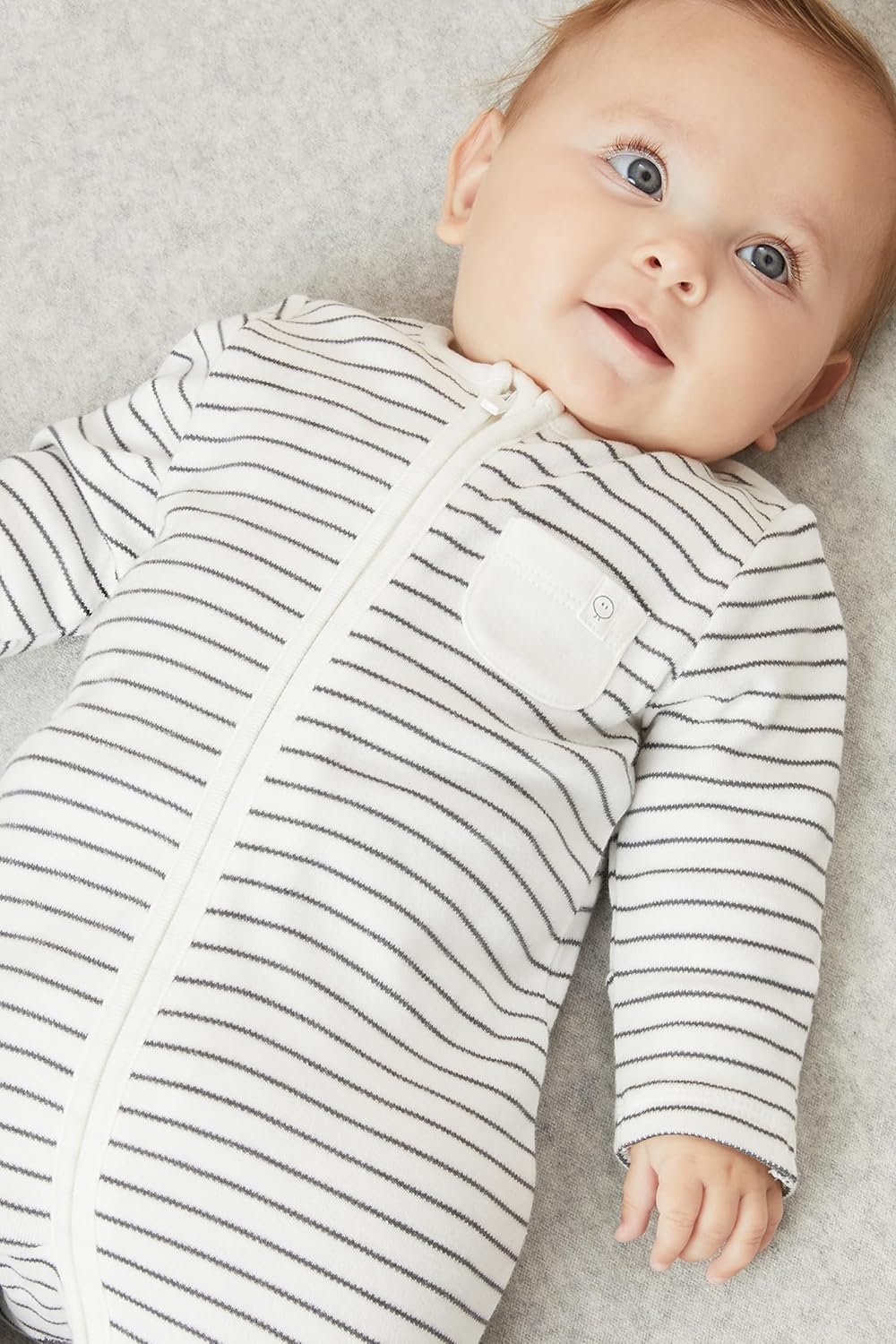 MORI Baby Unisex Pajamas Sleepsuit 4-Piece Set with Two-Way Zip