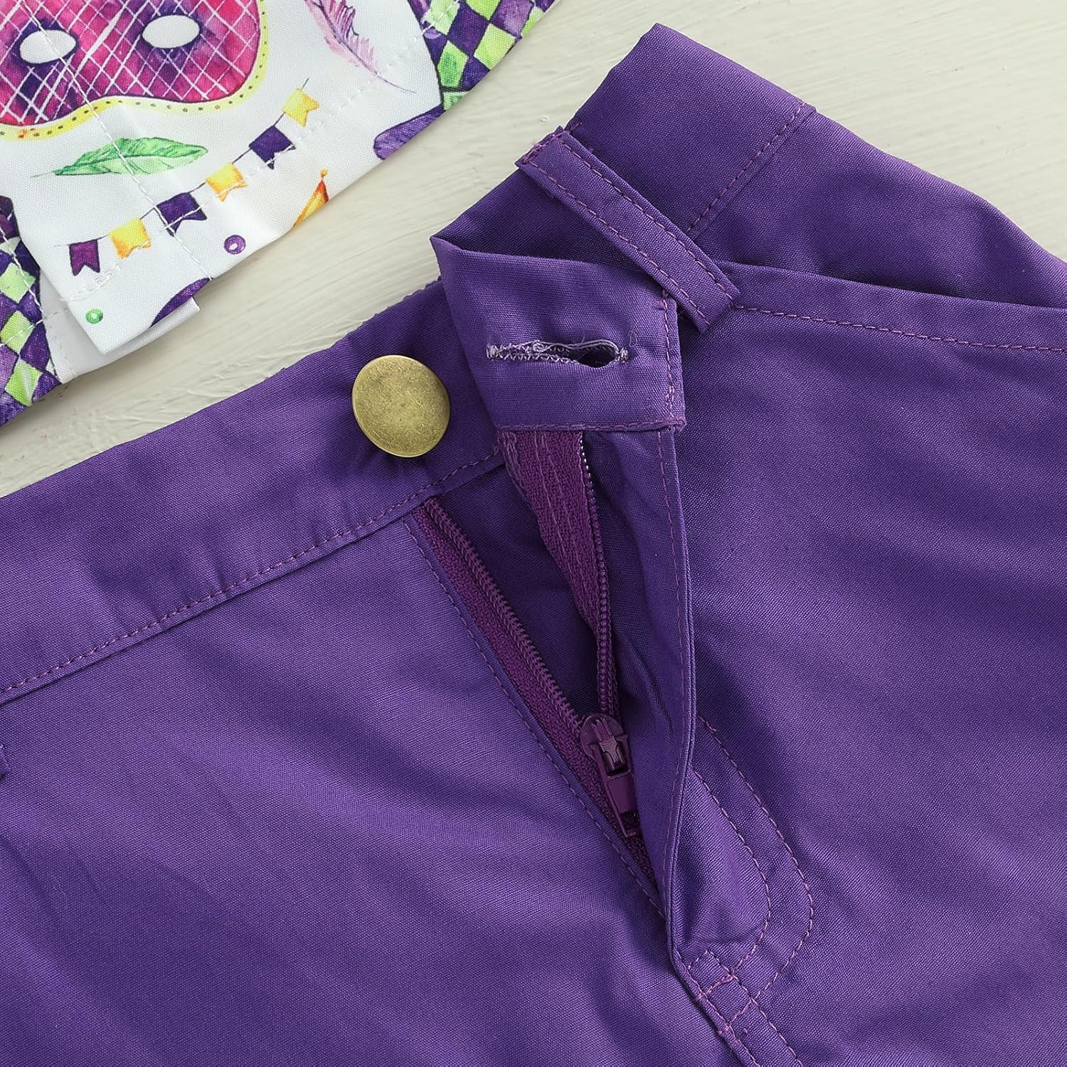 Mardi Gras Toddler Boy Outfit Set with Bowtie