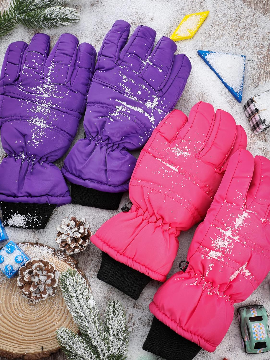 Warm Winter Ski Gloves for Kids Waterproof Durable