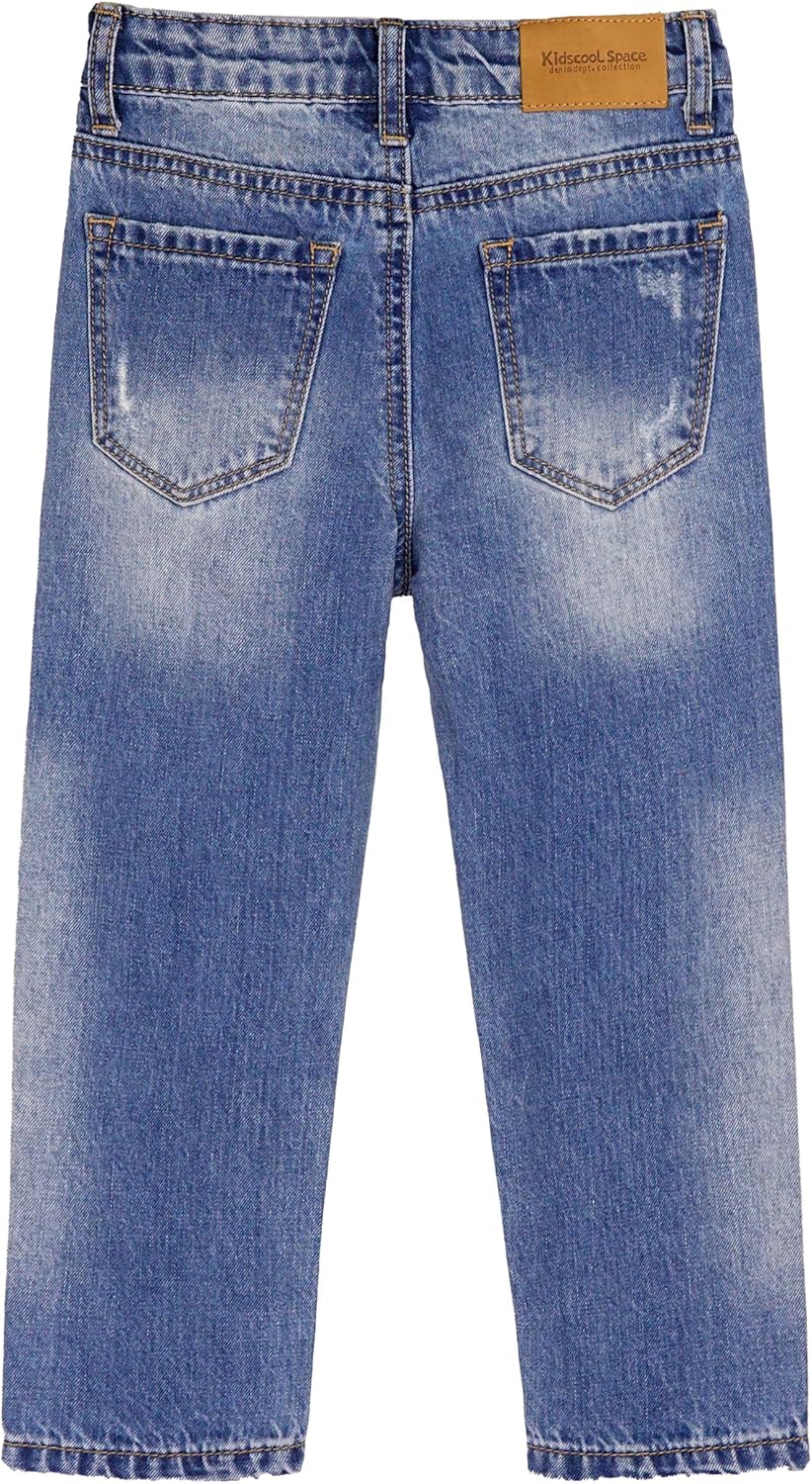 Elastic Ripped Jeans for Kids