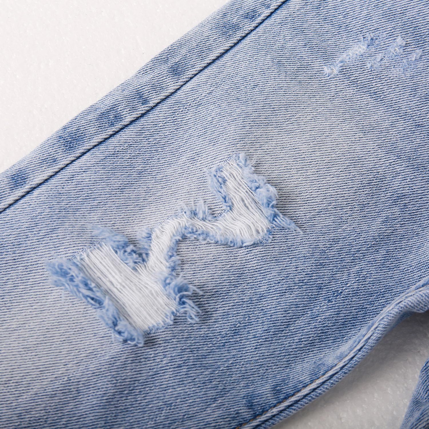 Adjustable Ripped Jeans for Baby Toddler Soft Cotton Fun Style