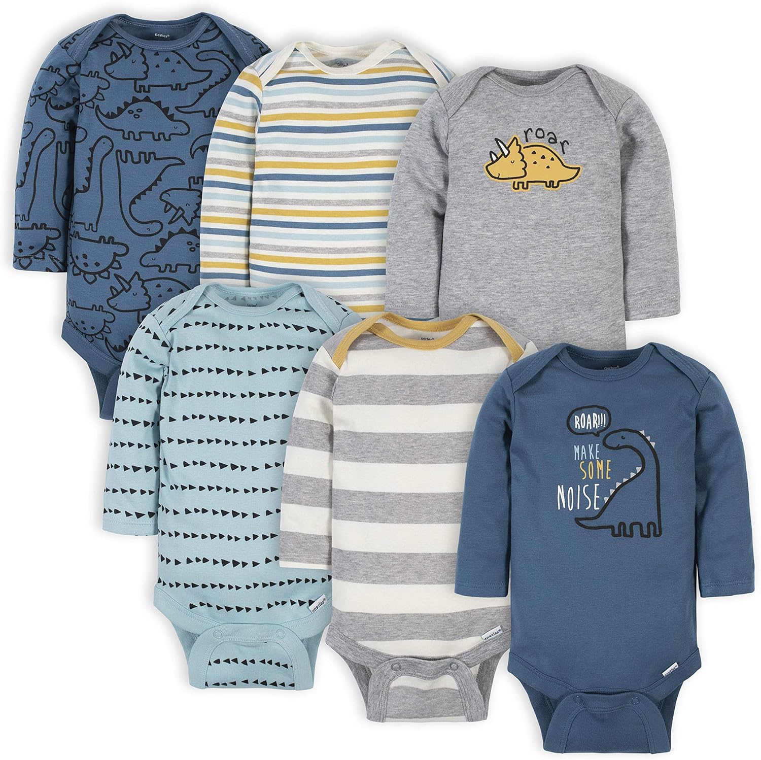 Gerber Baby Boys 6-Pack Cotton Onesies
