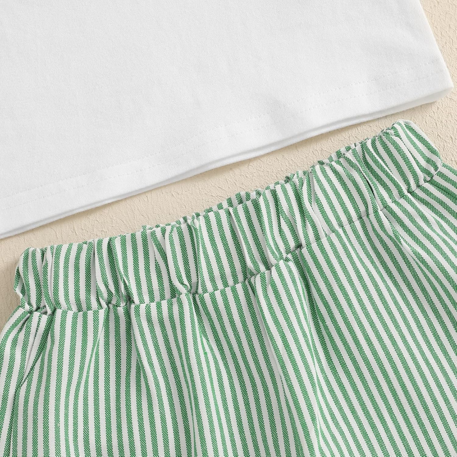Lamuusaa Cute Toddler Easter Outfit T-Shirt Shorts Set