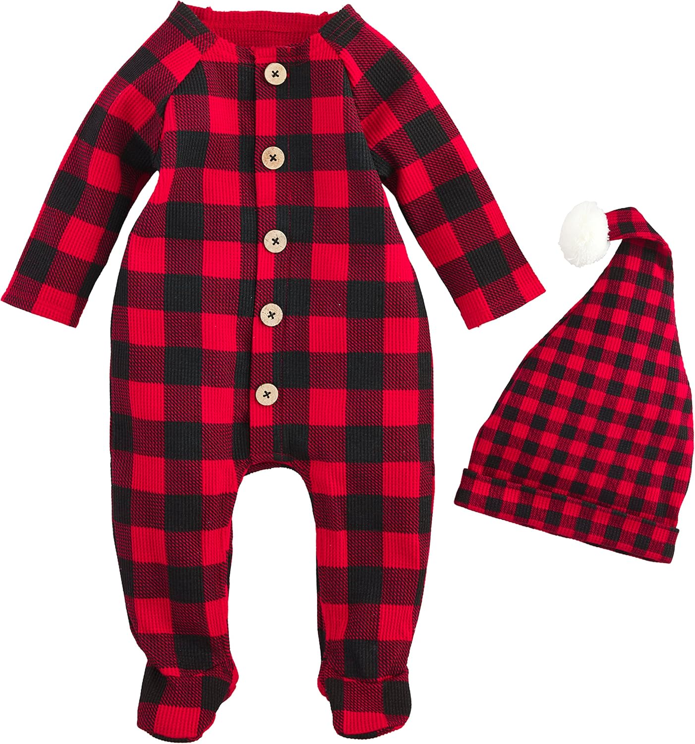 Mud Pie Baby Unisex Sleep Sleeper Buffaloe Check Soft and Cozy