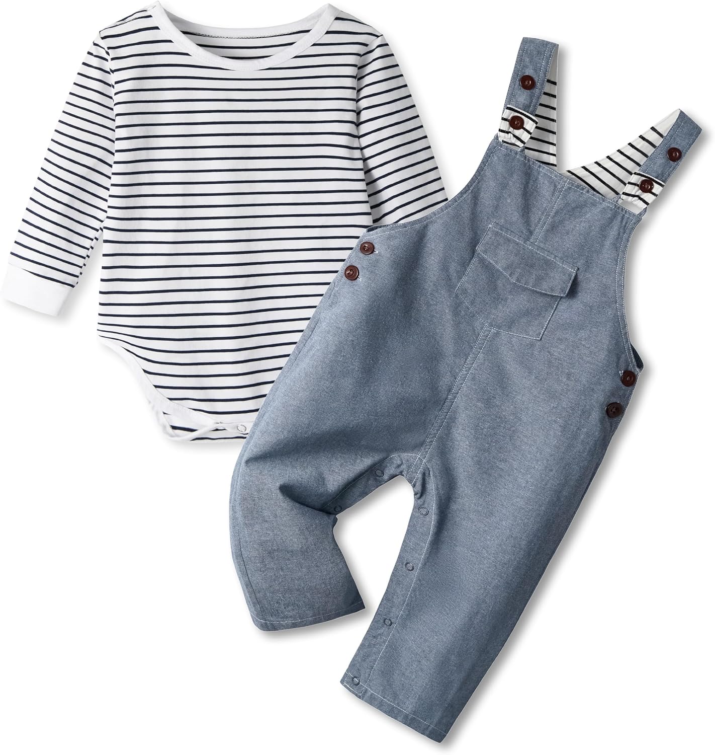 Dinosaurs Romper Overalls Set for Baby Boys