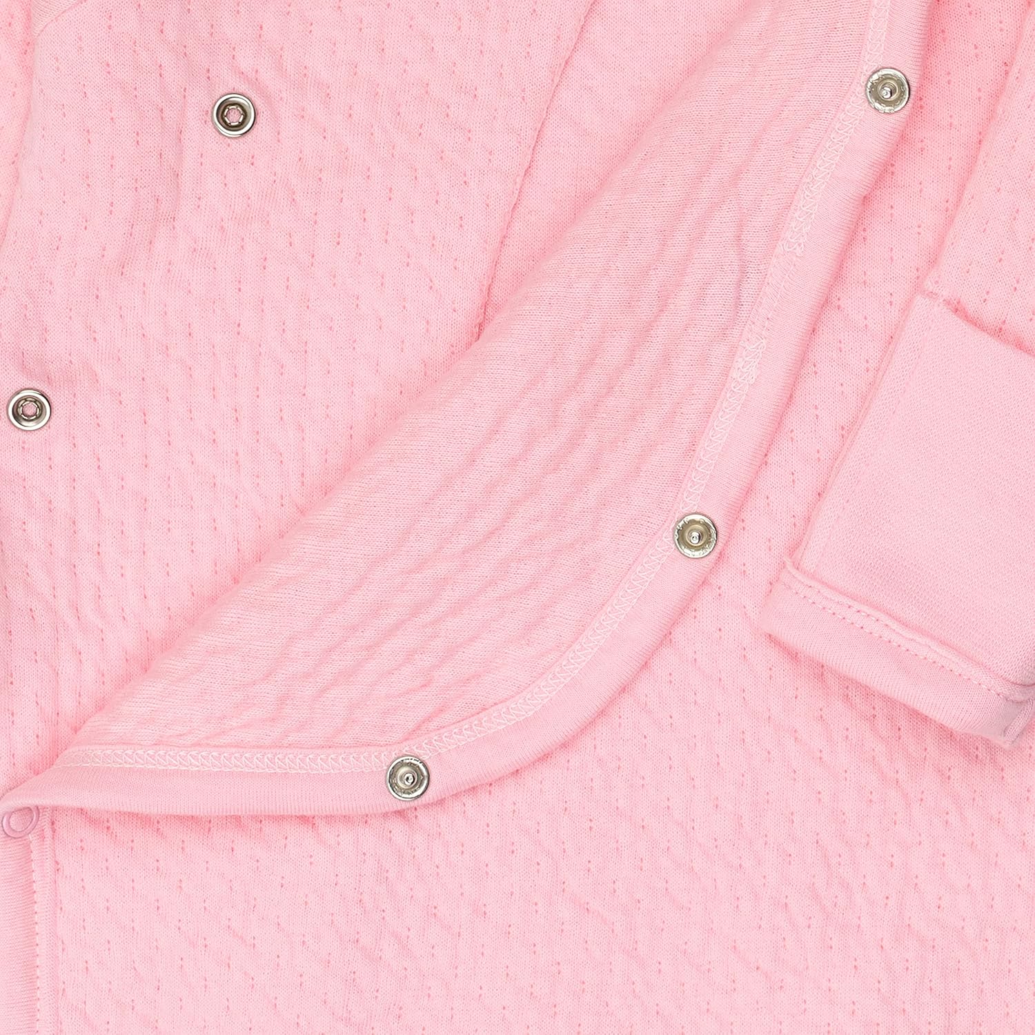 HonestBaby Organic Cotton Matelasse Kimono Coverall Pink 6-9 Months