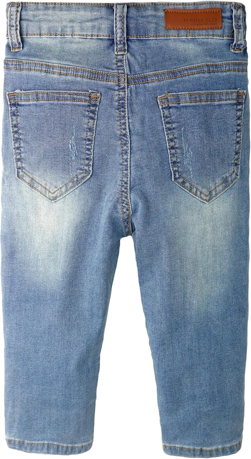 Little Kids Casual Elastic Jeans Ripped Denim for Boys