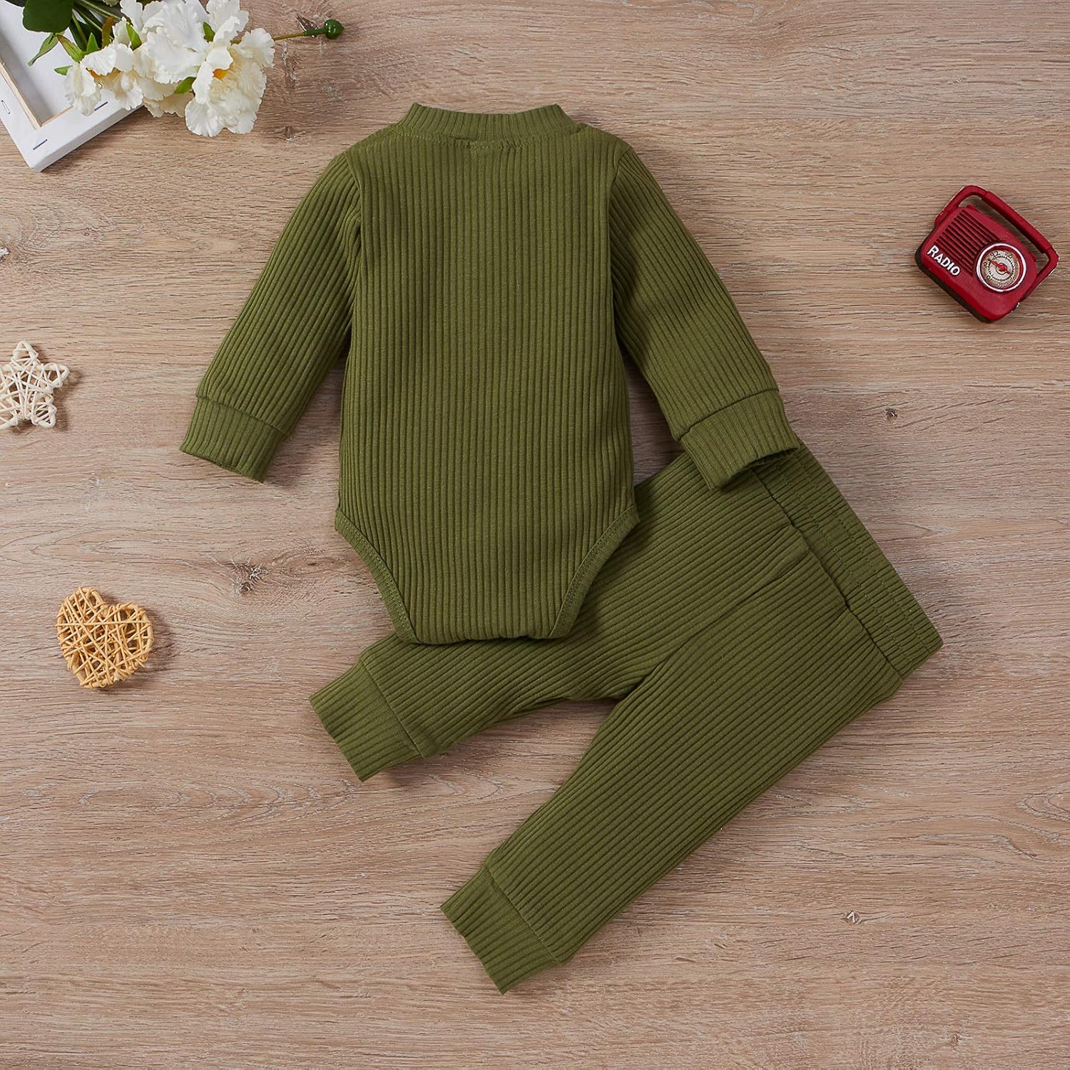 Warm Soft Cotton Romper Pants Set for Baby