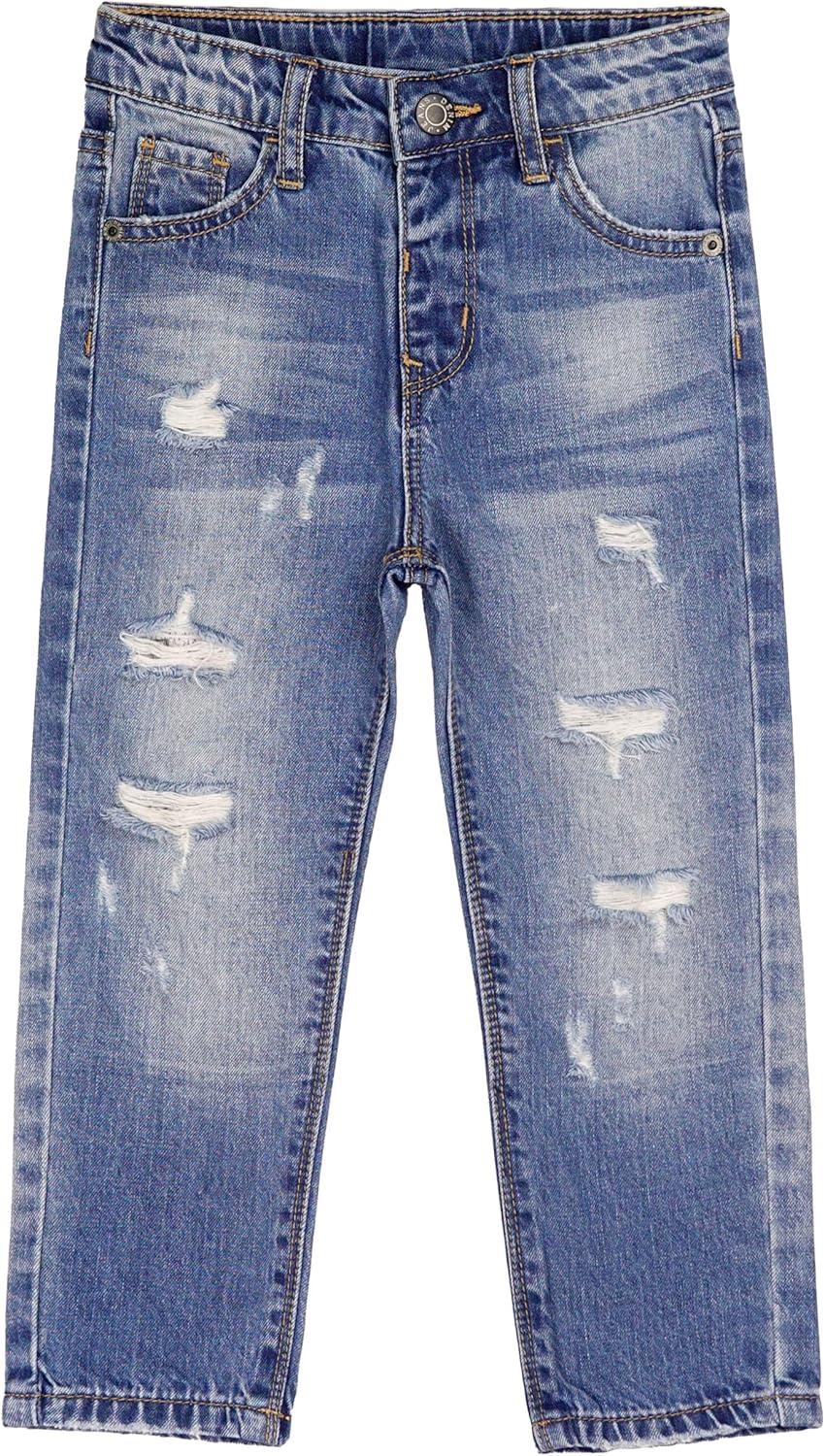 Elastic Ripped Jeans for Kids