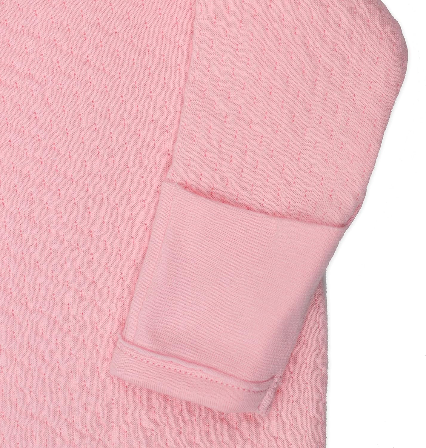 HonestBaby Organic Cotton Matelasse Kimono Coverall Pink 6-9 Months