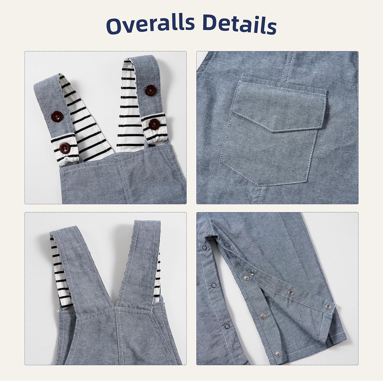 Dinosaurs Romper Overalls Set for Baby Boys